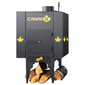 Печь дровяная Canada (с теплоаккумулятором и защитным кожухом)