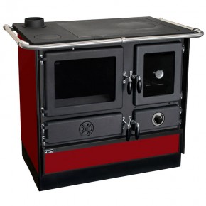 Печь-кухня с водяным контуром MBS Super Thermo Magnum (красная)