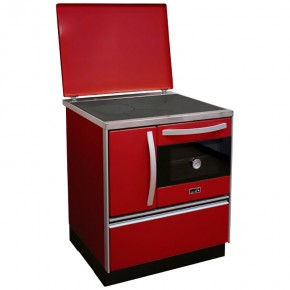 Печь-кухня с водяным контуром MBS Thermo Royal 720 (красная)