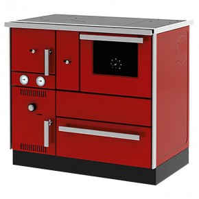 Печь-кухня с водяным контуром Alfa-Plam ALFA TERM 27 (красная)